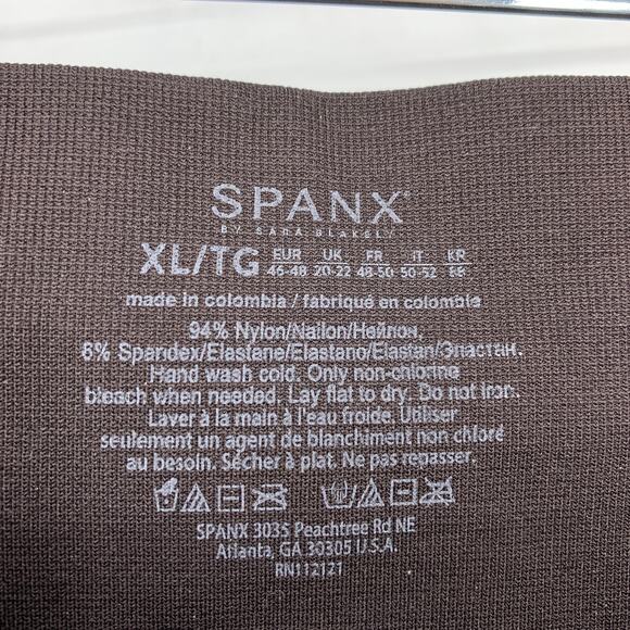Spanx Seamless Leggings Womens Size XL Brown Pull On Shaping - Picture 5 of 5